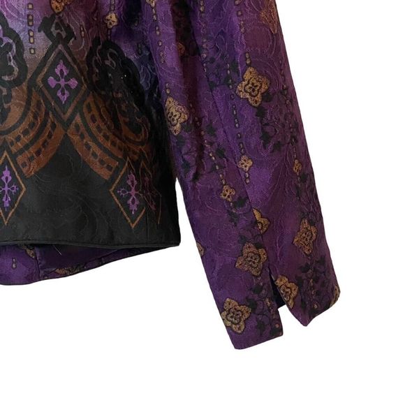 Coldwater‎ Creek Jacket Women's Size 10 Purple art boho - Picture 2 of 8